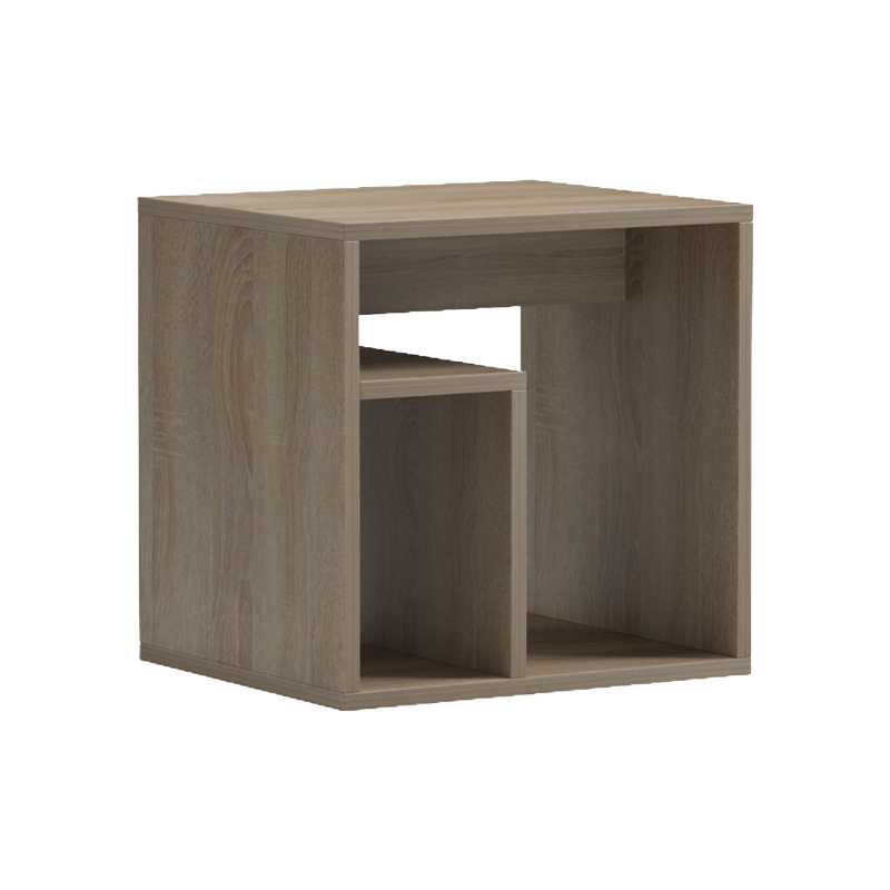 230-000181 Βοηθητικό τραπέζι Doublo pakoworld sonoma 40x35x40εκ - Image 1