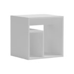 Βοηθητικό τραπέζι Doublo pakoworld λευκό 40x35x40εκ - Image 2