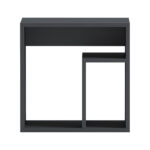 Βοηθητικό τραπέζι Doublo pakoworld ανθρακί 40x35x40εκ - Image 2