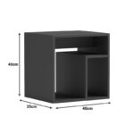 Βοηθητικό τραπέζι Doublo pakoworld ανθρακί 40x35x40εκ - Image 6