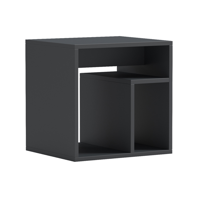 230-000184 Βοηθητικό τραπέζι Doublo pakoworld ανθρακί 40x35x40εκ - Image 1