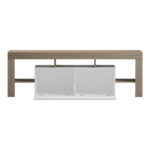 Έπιπλο τηλεόρασης Liner pakoworld sonoma-λευκό 150x40x50εκ - Image 2