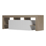 Έπιπλο τηλεόρασης Liner pakoworld sonoma-λευκό 150x40x50εκ - Image 4