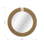 Καθρέπτης Rope pakoworld φυσικό 60x2x60εκ - Image 3
