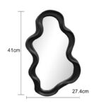 Καθρέπτης Liquid pakoworld pp σε μαύρη απόχρωση 26x2.7x39εκ - Image 5