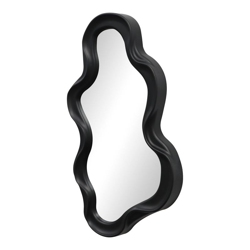233-000049 Καθρέπτης Liquid pakoworld pp σε μαύρη απόχρωση 26x2.7x39εκ - Image 1