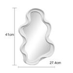 Καθρέπτης Liquid pakoworld pp σε λευκή απόχρωση 26x2.7x39εκ - Image 5