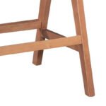 Σκαμπό bar Winslow pakoworld ξύλο rubberwood ανοικτό καρυδί-pvc rattan φυσικό-ύφασμα γκρι - Image 4