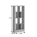 Βιβλιοθήκη Dividre pakoworld sonoma oak μελαμίνης 80x30x181εκ - Image 6