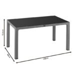 Τραπέζι Explore pakoworld με UV protection PP καφέ 150x90x73.5εκ - Image 3