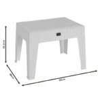 Τραπέζι Cosmic pakoworld PP λευκό 55x40x43.5εκ - Image 3