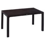 Τραπεζαρία Explore-Confident pakoworld σετ 7τεμ PP καφέ 150x90x73,5εκ - Image 2