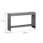 Κονσόλα Focused pakoworld MDF φυσικό 120x35x74εκ - Image 5