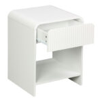 Κομοδίνο Lemperto pakoworld MDF σε λευκή απόχρωση 40x40x53εκ - Image 2