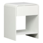 Κομοδίνο Lemperto pakoworld MDF σε λευκή απόχρωση 40x40x53εκ