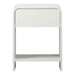 Κομοδίνο Lemperto pakoworld MDF σε λευκή απόχρωση 40x40x53εκ - Image 3