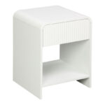 Κομοδίνο Lemperto pakoworld MDF σε λευκή απόχρωση 40x40x53εκ - Image 4