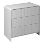 Συρταριέρα Zeplen pakoworld MDF σε λευκή απόχρωση 80x40x75εκ - Image 3