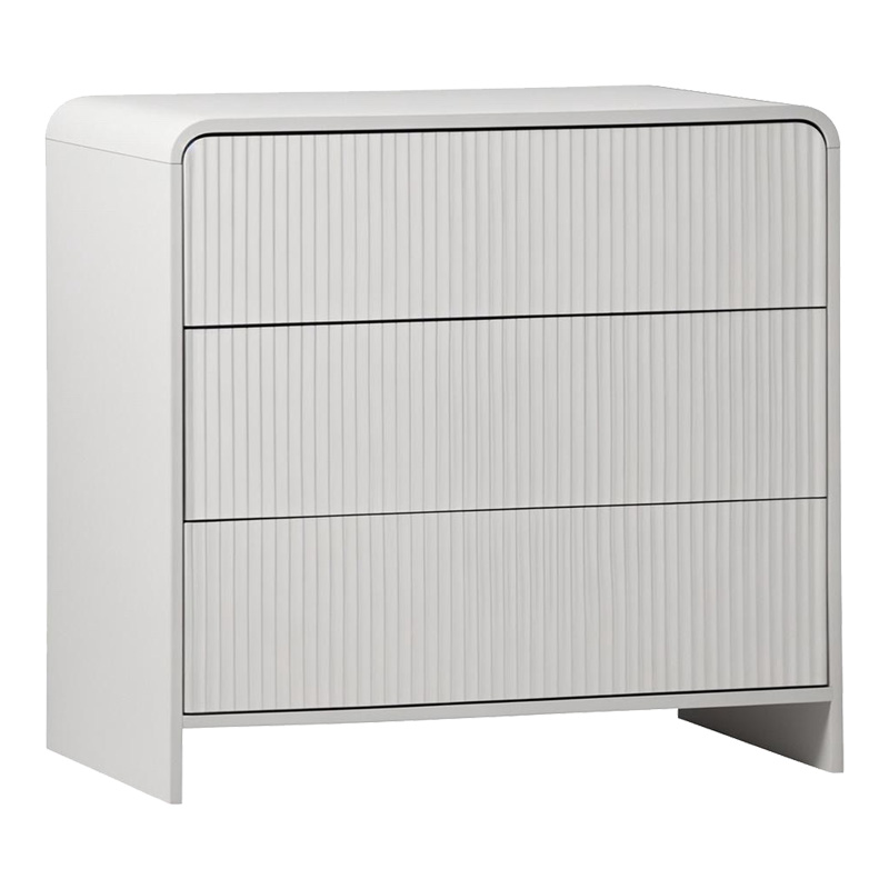 260-000030 Συρταριέρα Zeplen pakoworld MDF σε λευκή απόχρωση 80x40x75εκ - Image 1