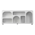 Μπουφές Emersi pakoworld με ράφια mdf σε λευκή απόχρωση 164x34x76εκ - Image 3