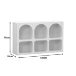 Μπουφές Emersi pakoworld με ράφια mdf σε λευκή απόχρωση 120x35x76εκ - Image 8