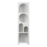 Βιβλιοθήκη Emersi pakoworld mdf σε λευκή απόχρωση 48x35x180εκ - Image 3