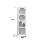 Βιβλιοθήκη Emersi pakoworld mdf σε λευκή απόχρωση 48x35x180εκ - Image 7