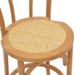Σκαμπό μπαρ Thonet pakoworld φυσικό ξύλο οξιάς-έδρα φυσικό rattan 41x50x105εκ - Image 7