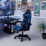 Καρέκλα γραφείου gaming William pakoworld PU μαύρο-μπλε - Image 2