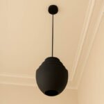 Φωτιστικό οροφής Kelsy Inart E27 μαύρο μέταλλο Φ30x122εκ - Image 2