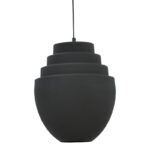 Φωτιστικό οροφής Kelsy Inart E27 μαύρο μέταλλο Φ30x122εκ - Image 3