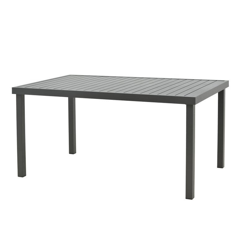 288-000007 Τραπέζι Kliton pakoworld αλουμινίου ανθρακί 150x80x74εκ - Image 1
