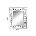 Καθρέπτης Roteron Inart χρυσό μέταλλο 80x2x100εκ - Image 2