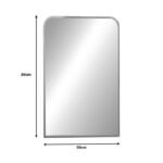 Καθρέπτης Classy pakoworld μαύρο αλουμίνιο 50x2.5x80εκ - Image 2