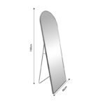 Καθρέπτης Lorens pakoworld μαύρο αλουμίνιο 46x40x150εκ - Image 2