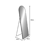 Καθρέπτης Lorens I pakoworld μαύρο αλουμίνιο 60x40x160εκ - Image 3
