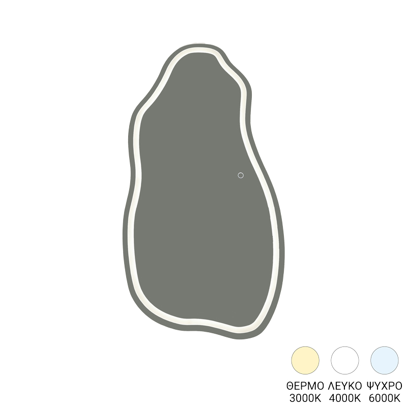 298-000061 Καθρέπτης Wervia pakoworld led 60x2.5x120εκ - Image 1