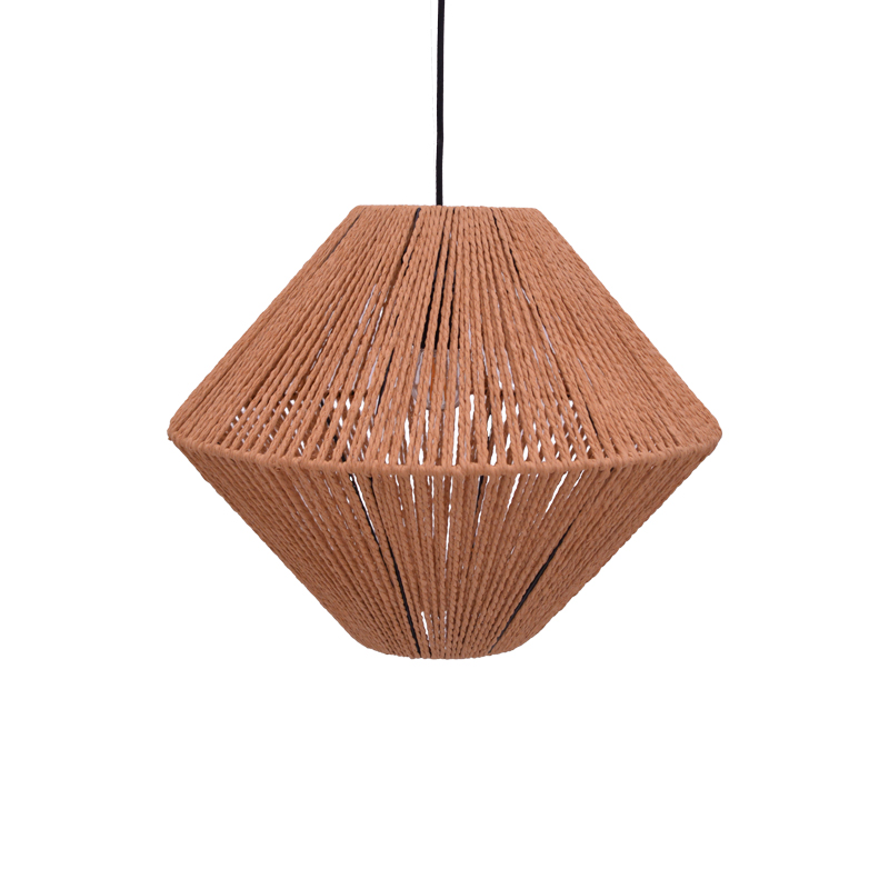 299-000021 Φωτιστικό οροφής Palmo Inart Ε27 rope σε φυσική απόχρωση Φ40x32εκ - Image 1