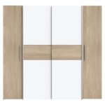 Ντουλάπα ρούχων Closet pakoworld τετράφυλλη sonoma oak-λευκό μελαμίνης 200x61.5x190.5εκ - Image 3