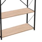 Βιβλιοθήκη Tikilmo pakoworld oak μελαμίνης-μαύρο μέταλλο 88x34x180εκ - Image 4
