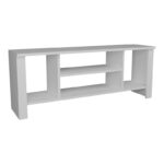 Έπιπλο τηλεόρασης Seref pakoworld σε λευκή απόχρωση 120x30x47εκ - Image 2