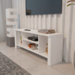 Έπιπλο τηλεόρασης Seref pakoworld σε λευκή απόχρωση 120x30x47εκ - Image 4