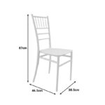 Καρέκλα Tiffany Ι pakoworld pp σε λευκή απόχρωση 38.5x46.5x87εκ - Image 7