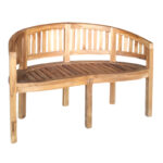 Καναπές διθέσιος Coren pakoworld φυσικό teak ξύλο 130x61x87εκ - Image 2