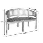Καναπές διθέσιος Coren pakoworld φυσικό teak ξύλο 130x61x87εκ - Image 7