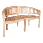Καναπές τριθέσιος Coren pakoworld φυσικό teak ξύλο 150x61x87εκ - Image 2