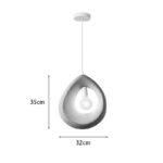 Φωτιστικό οροφής led Ferclyn pakoworld E27 ps σε ανοιχτό γκρι 32x24x35εκ - Image 3