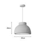 Φωτιστικό οροφής led Jenila pakoworld E27 ps λευκό Φ30x20εκ - Image 3