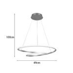 Φωτιστικό οροφής Rexon pakoworld led μέταλλο χρυσό Φ49x12εκ - Image 3