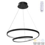 Φωτιστικό οροφής Rexon pakoworld led μέταλλο μαύρο Φ49x12εκ